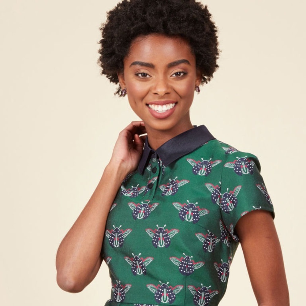 Uniqueness On Offer Shirt Dress in Insect in 2X